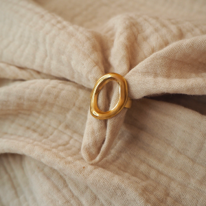 Bague en acier inoxydable or