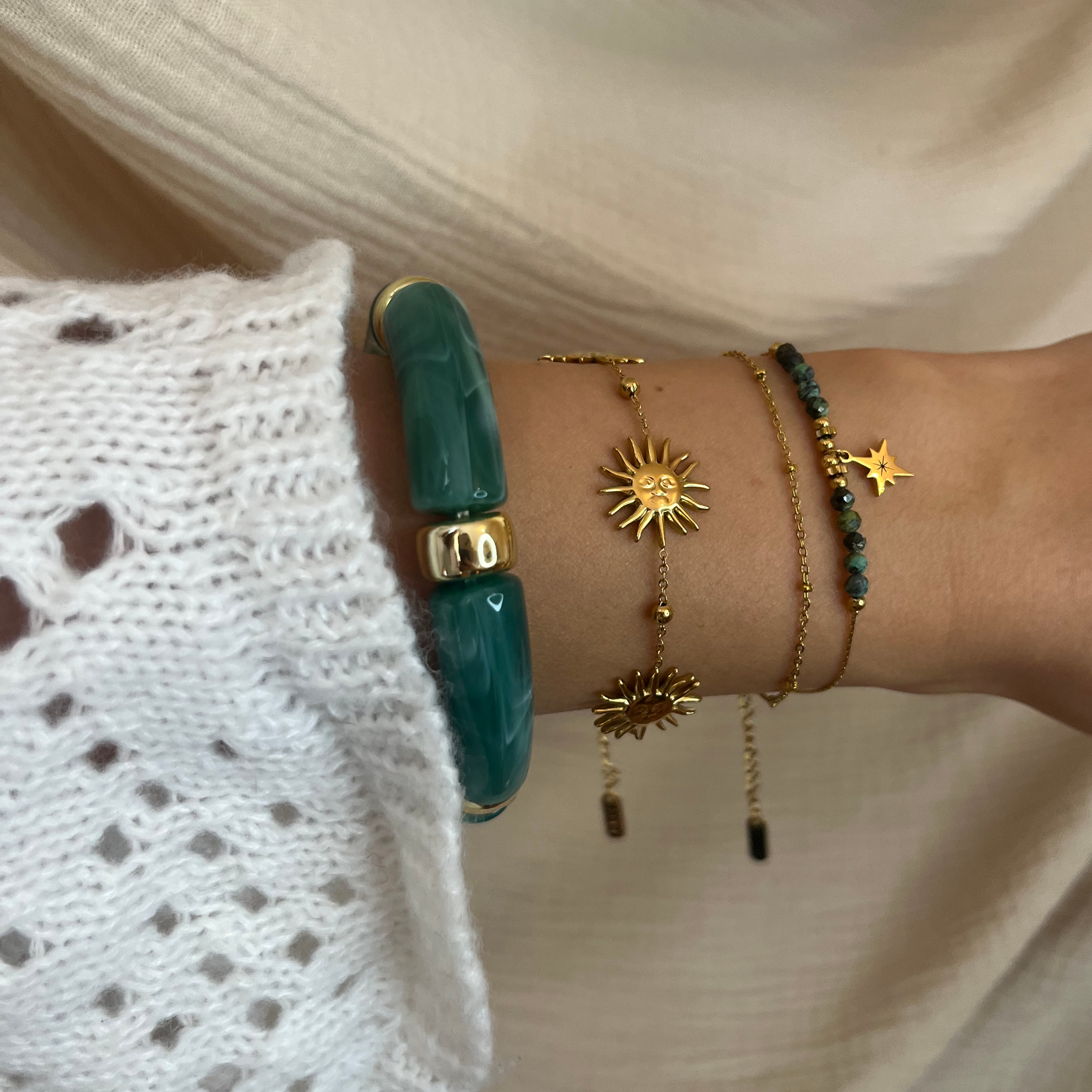 LYRA | Bracelet étoile double en acier inoxydable – Image 4