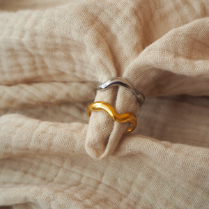 Bague vague fine en acier inoxydable