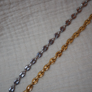 Bracelet homme grain de café acier inoxydable