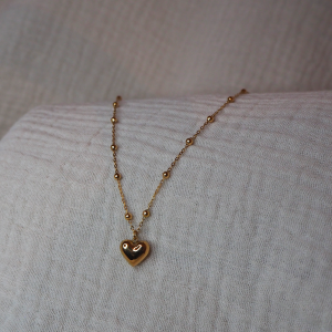 coeur - collier enfant acier inoxydable coeur pendentif