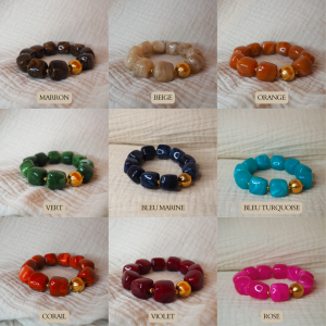 bracelets kaena en résine boule