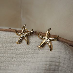LUCIE | Boucles d'oreilles étoile de mer en acier inoxydable