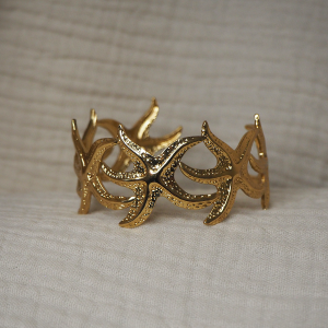 LUCIE | Bracelet manchette étoile de mer en acier inoxydable