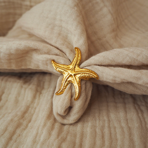 LUCIE | Bague étoile de mer en acier inoxydable