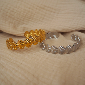 NAÏS | Bracelet coquillages en acier inoxydable