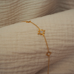 ESTRELLA | Bracelet étoiles et strass en acier inoxydable