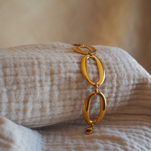 FREYJA | Bracelet ovales en acier inoxydable