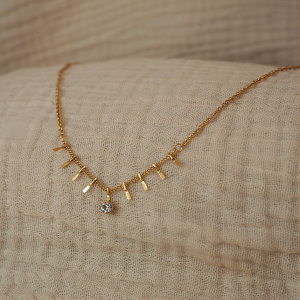 NELIA | Collier strass en acier inoxydable