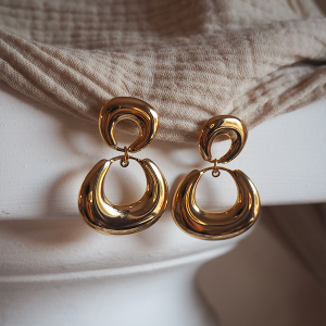NYX | Boucles d'oreilles géométriques en acier inoxydable
